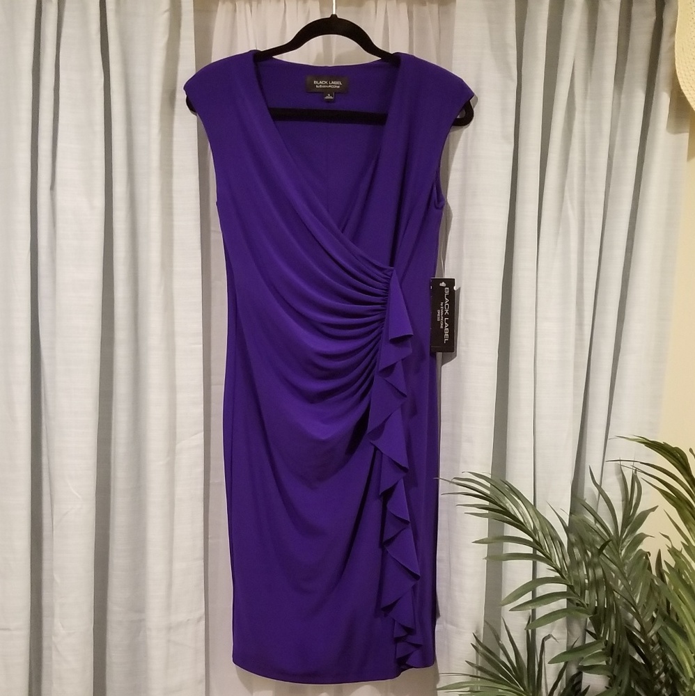 Evan-Picone Black Label Regal Purple Dress Size 6